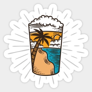 Fresh Beer Summer Vibes Sticker